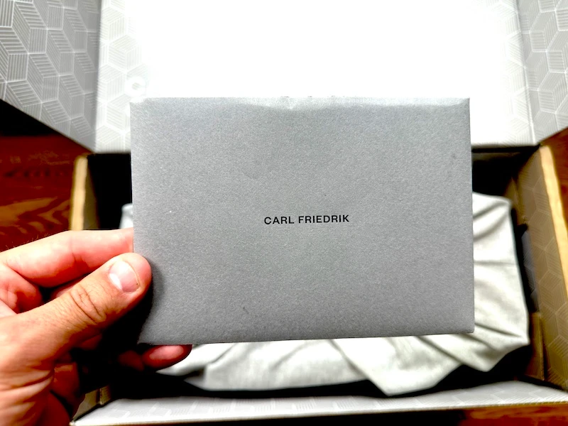 Carl Friedrik unboxing card