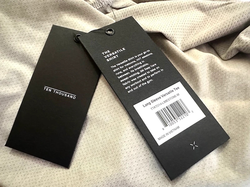 Ten Thousand Versatile Shirt tags