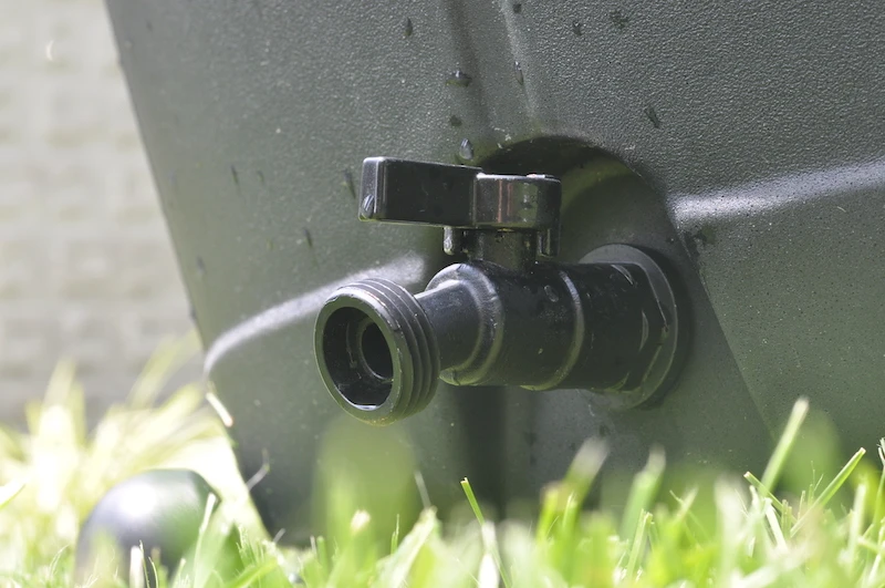 Up close photo of Ice Barrel draining opening