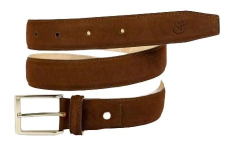 Collars & Co. Brown Brushed Suede Belt