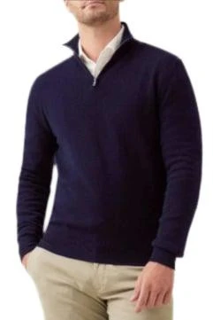 Luca Faloni Camel Beige Pure Cashmere Zip-up