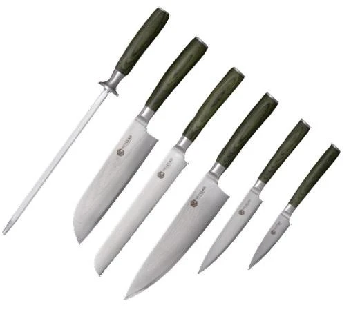 HexClad Essential 6pc Japanese Damascus Steel Knife Set