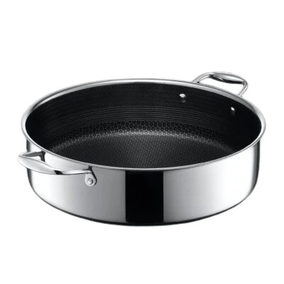 HexClad Hybrid Deep Sauté Pan/Chicken Fryer with Lid