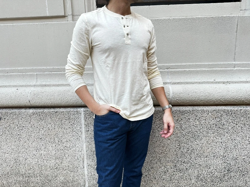 The Adult Man Toad Co Primo Henley Shirt Side View