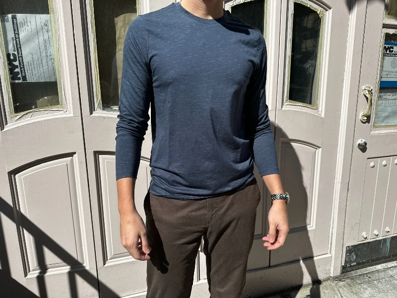 The Adult Man Toad Co Tempo Long Sleeve Crew Standing