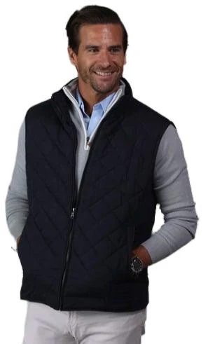 Collars & Co. Navy Cambridge Quilted Vest