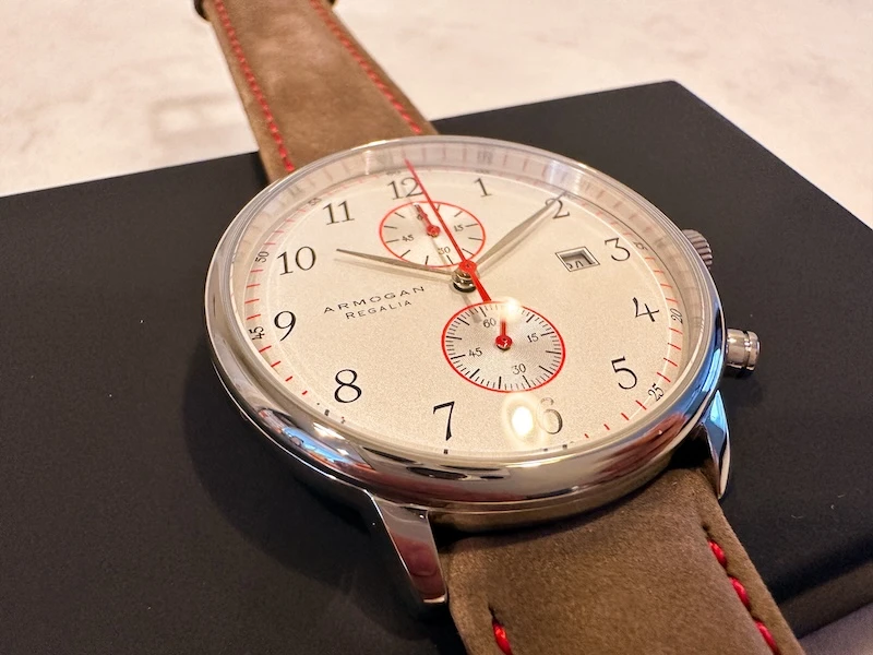 Armogan Watches Regalia Silvered White R87 close up