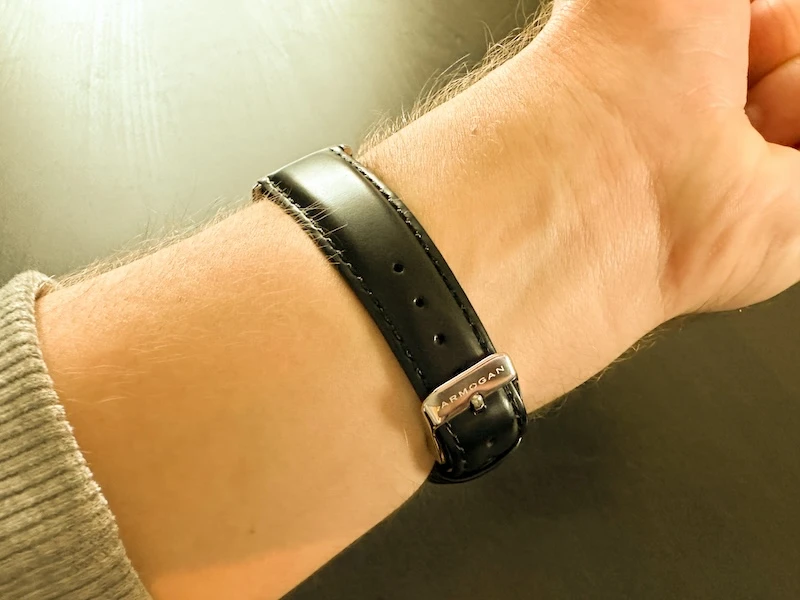 Armogan Watches Sopraffino Grande 38 Silver Black G31 strap