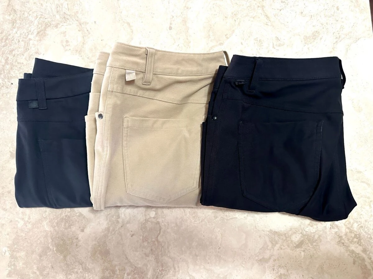 Overview shot of lululemon ABC pants