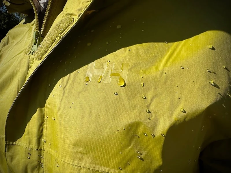 The Adult Man Helly Hansen Loke Shell Jacket Water Repellent Fabric Up Close