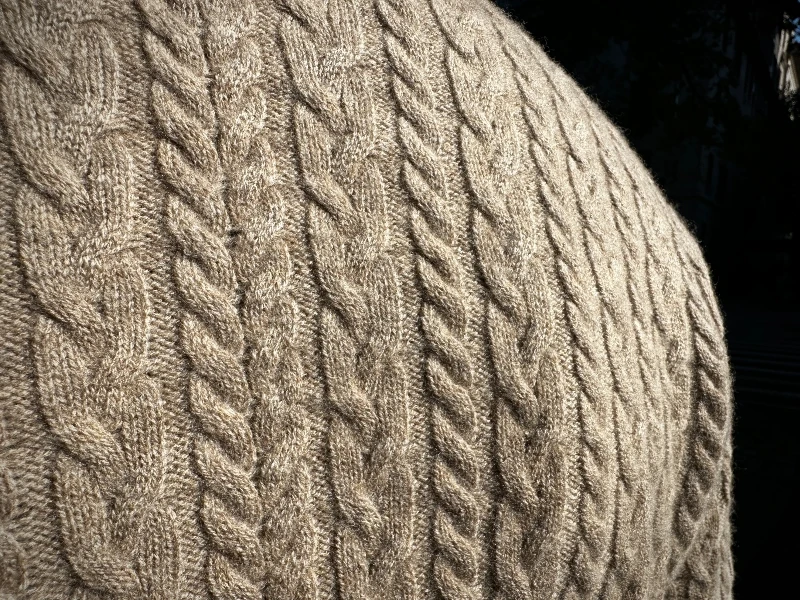 The Adult Man Highland Duds Breckenridge Cable Knit Up Close Detail