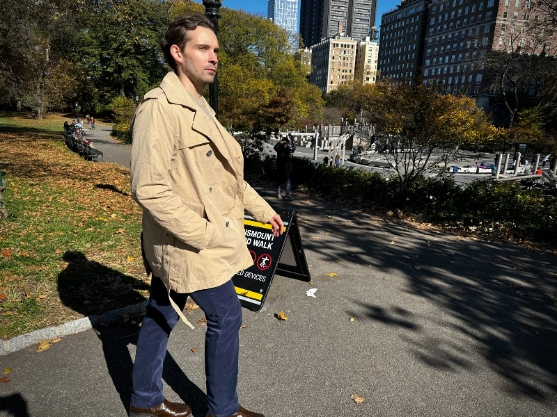 The Adult Man Highland Duds Entrenched Trench Jacket Walking