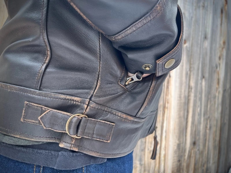 The Adult Man Angel Jackets Cafe Racer Detail Close Up 800