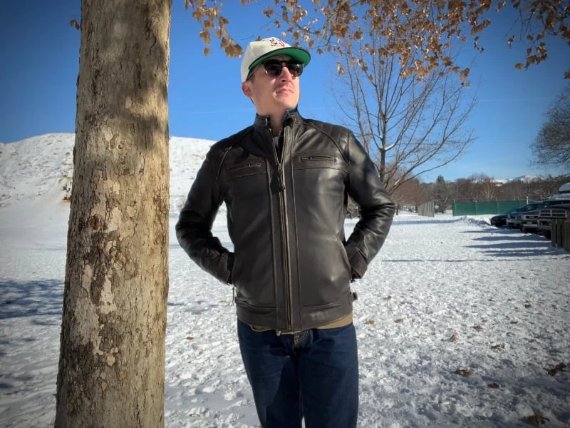 The Adult Man Angel Jackets Cafe Racer In The Snow 800