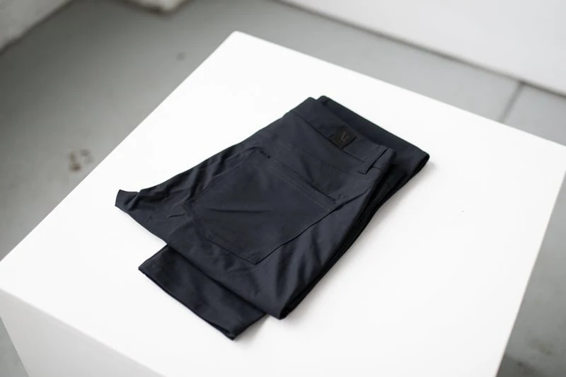 Vuori Meta Pant folded on white table