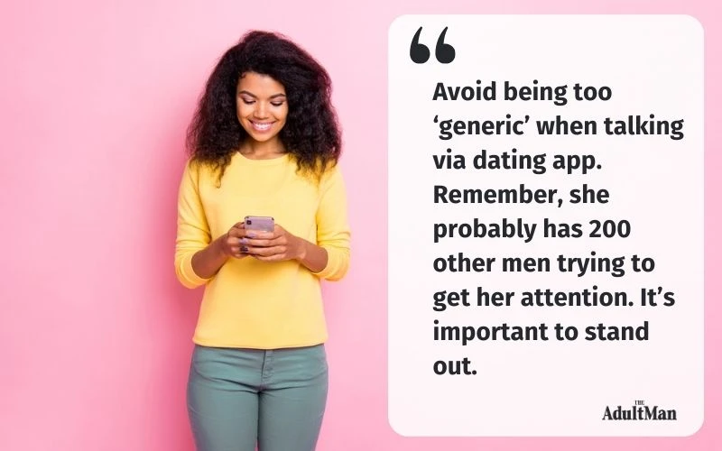avoid being generic when online dating