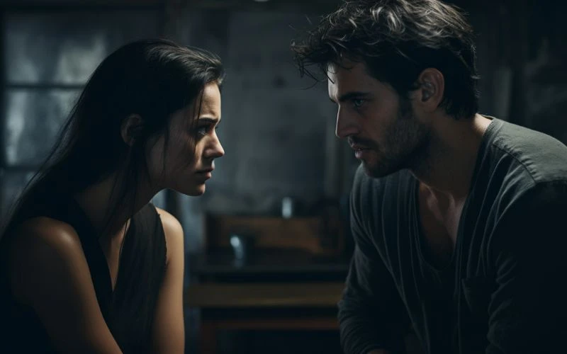 man and woman getting a divorce