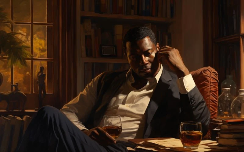 man sad thinking about the past