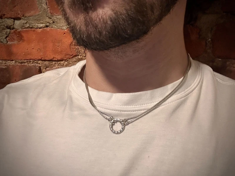 Love Knot Necklace O Ring Clasp