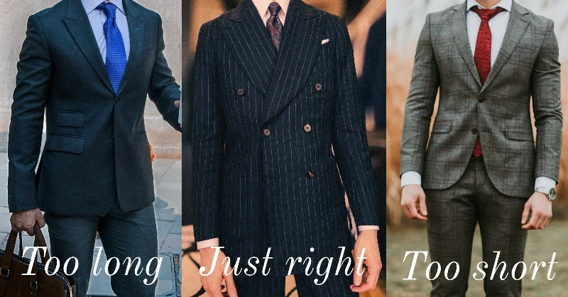 A Collage showing Different Lengths of Suits