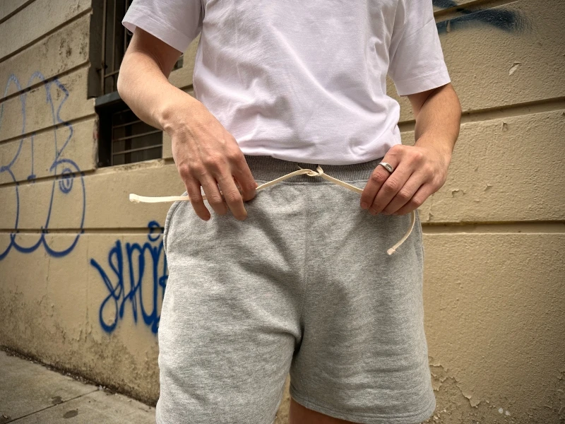 Reigning Champ Midweight Terry Short 6 Tying Drawstring