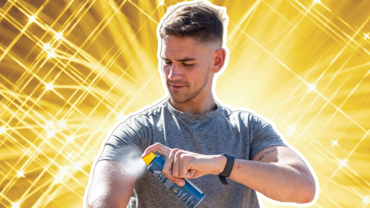 Model Applying Oars Alps Sunscreen