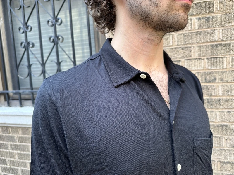 The Adult Man Woolly Long Sleeve Button Up Collar 800