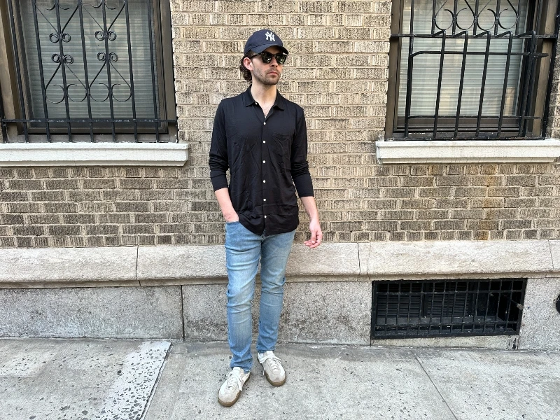 The Adult Man Woolly Long Sleeve Button Up Full Outfit 800