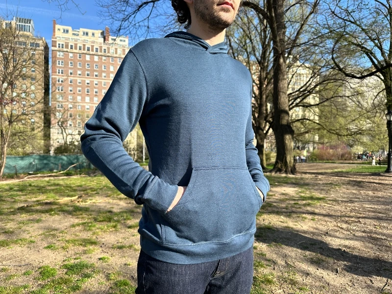 The Adult Man Woolly Pro Knit Pullover Hoodie Hands In Pocket 800