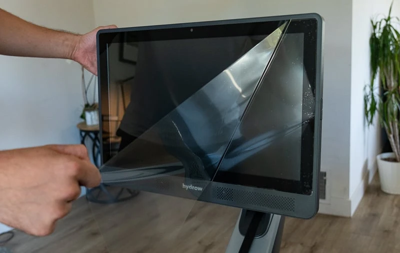 Film on display of Hydrow Pro Rower