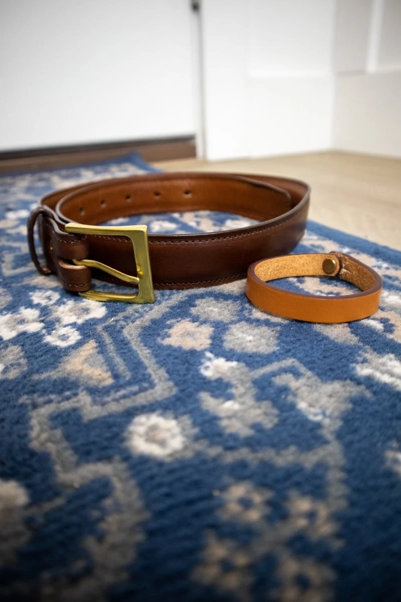 The Adult Man Tanner Goods Wristband and Belt 1
