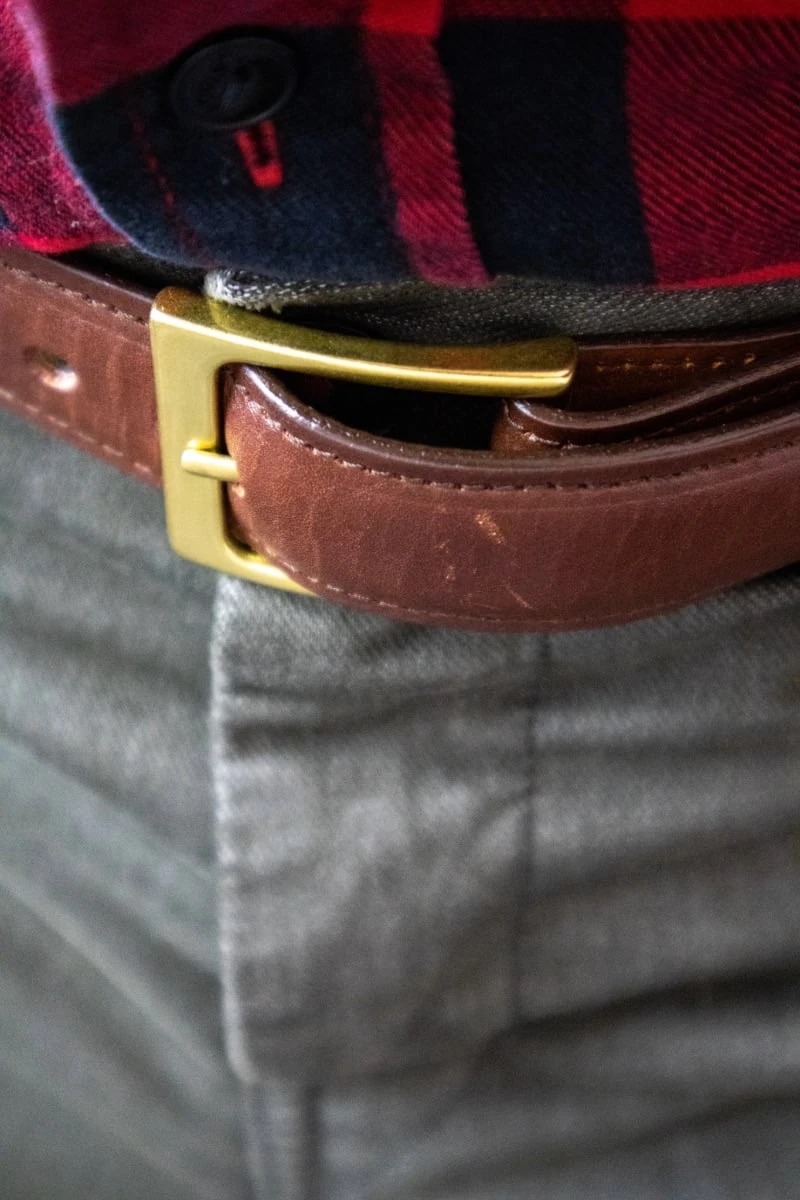 The Adult Man Tanner belt detail